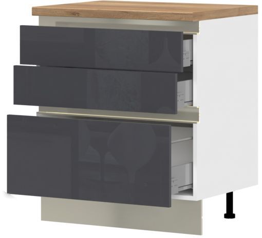 Επιδαπέδιο ντουλάπι Trinity R80-3M BOX-Anthraki Gualistero