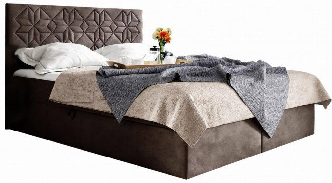 Επενδυμένο κρεβάτι Box 1-Kafe-140 x 200