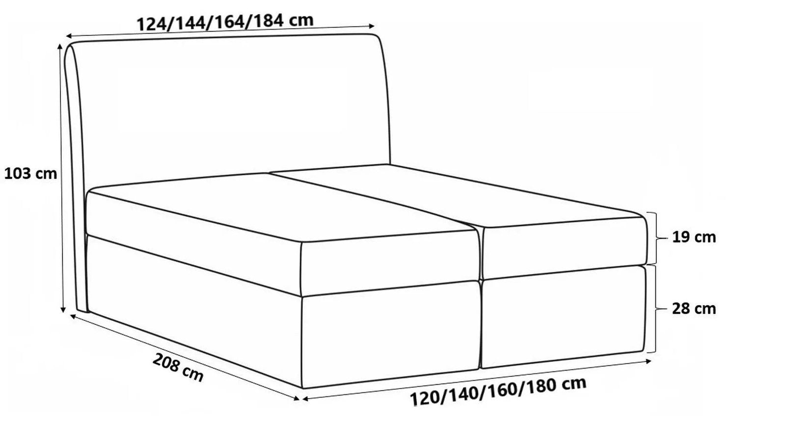Επενδυμένο κρεβάτι Box 2