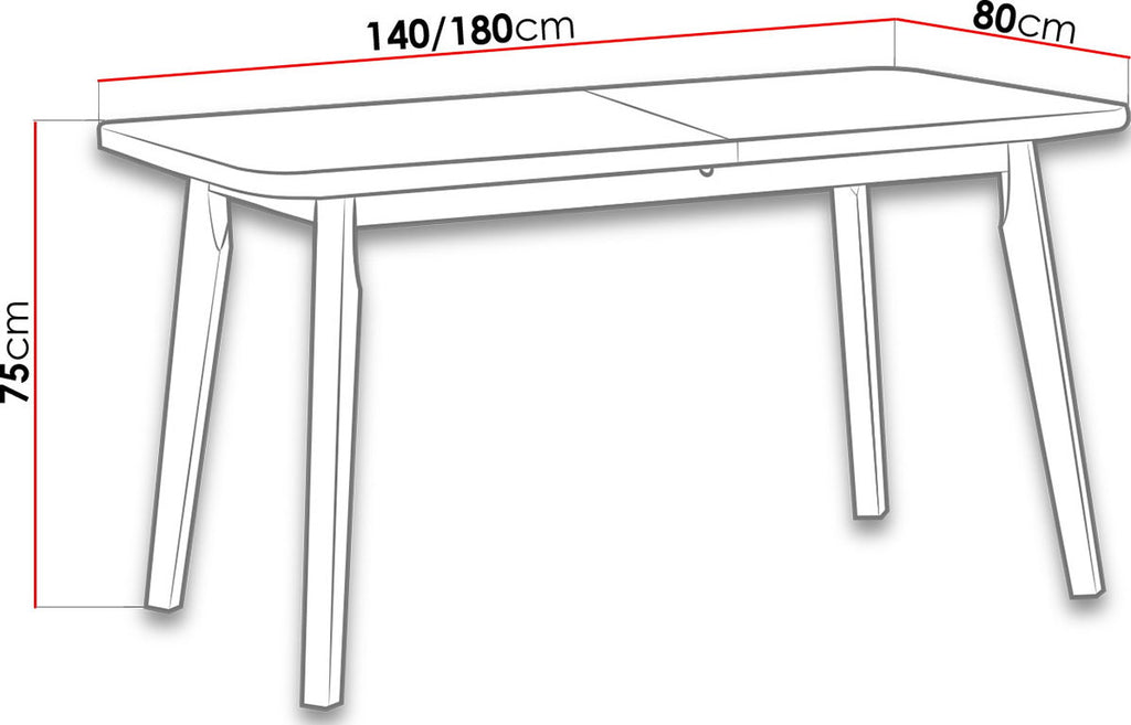 Επεκτεινόμενο τραπέζι Anslo VI - Sonoma - Mauro