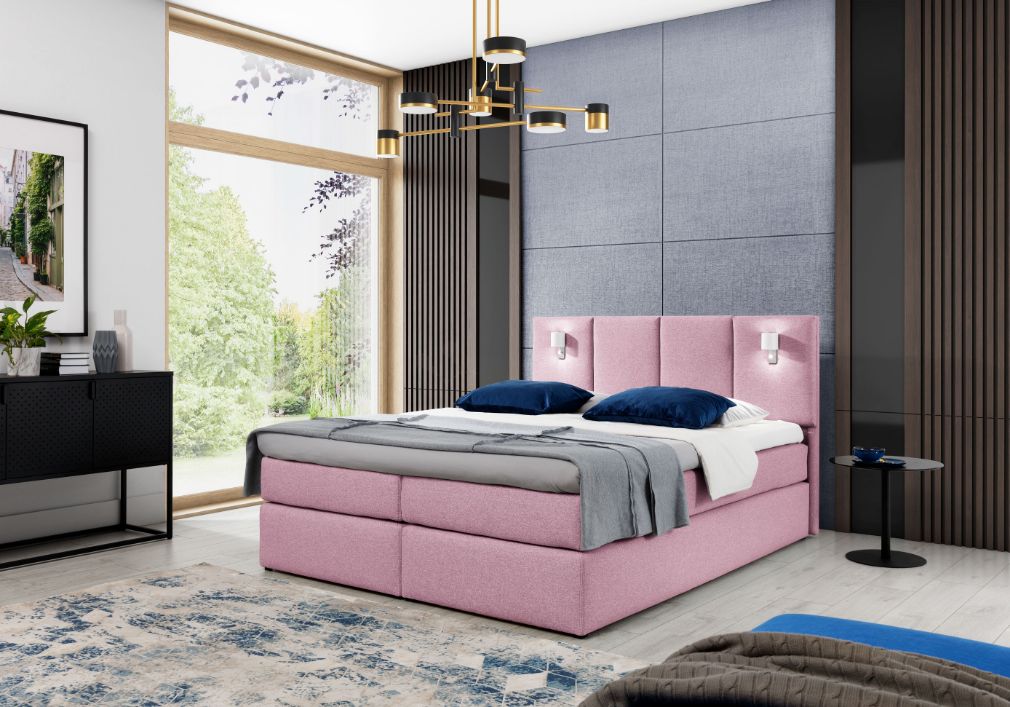 Επενδυμένο κρεβάτι Istria -Roz-120 x 200