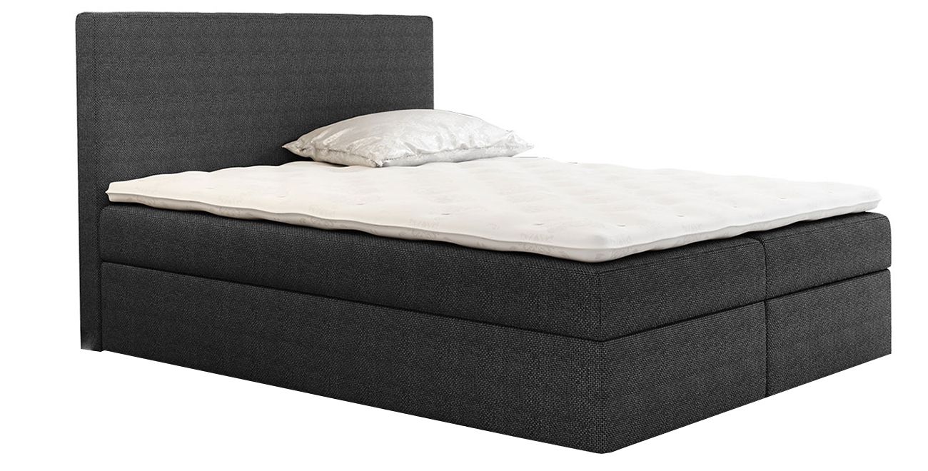 Επενδυμένο κρεβάτι Basic-Gkri Skouro-140 x 200