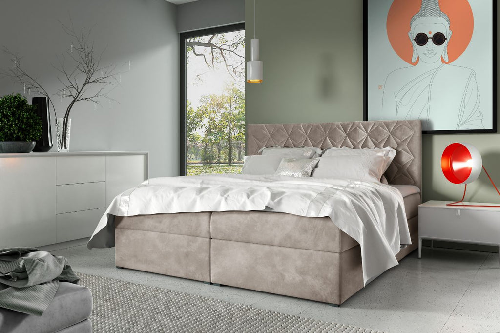 Επενδυμένο κρεβάτι Box 7-Mpez-120 x 200