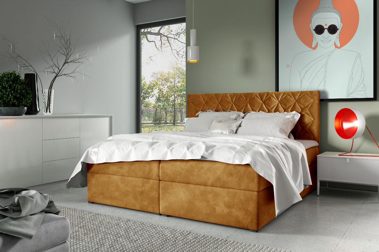 Επενδυμένο κρεβάτι Box 7-Ohra-120 x 200