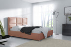 Επενδυμένο κρεβάτι Madelyn-Peach-160 x 200