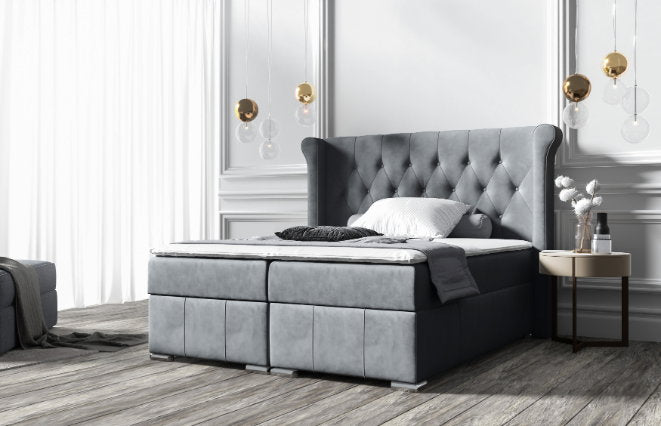 Επενδυμένο κρεβάτι Dutti-Gkri Skouro-200 x 200