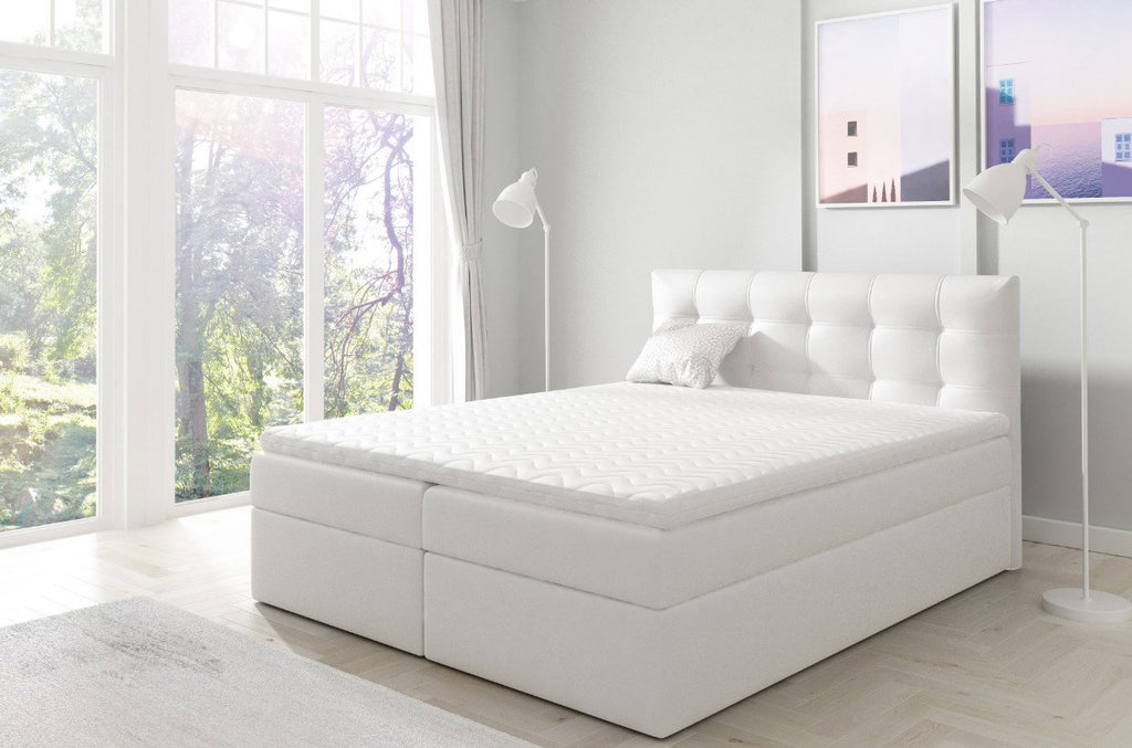 Επενδυμένο κρεβάτι Top 1-Leuko-180 x 200