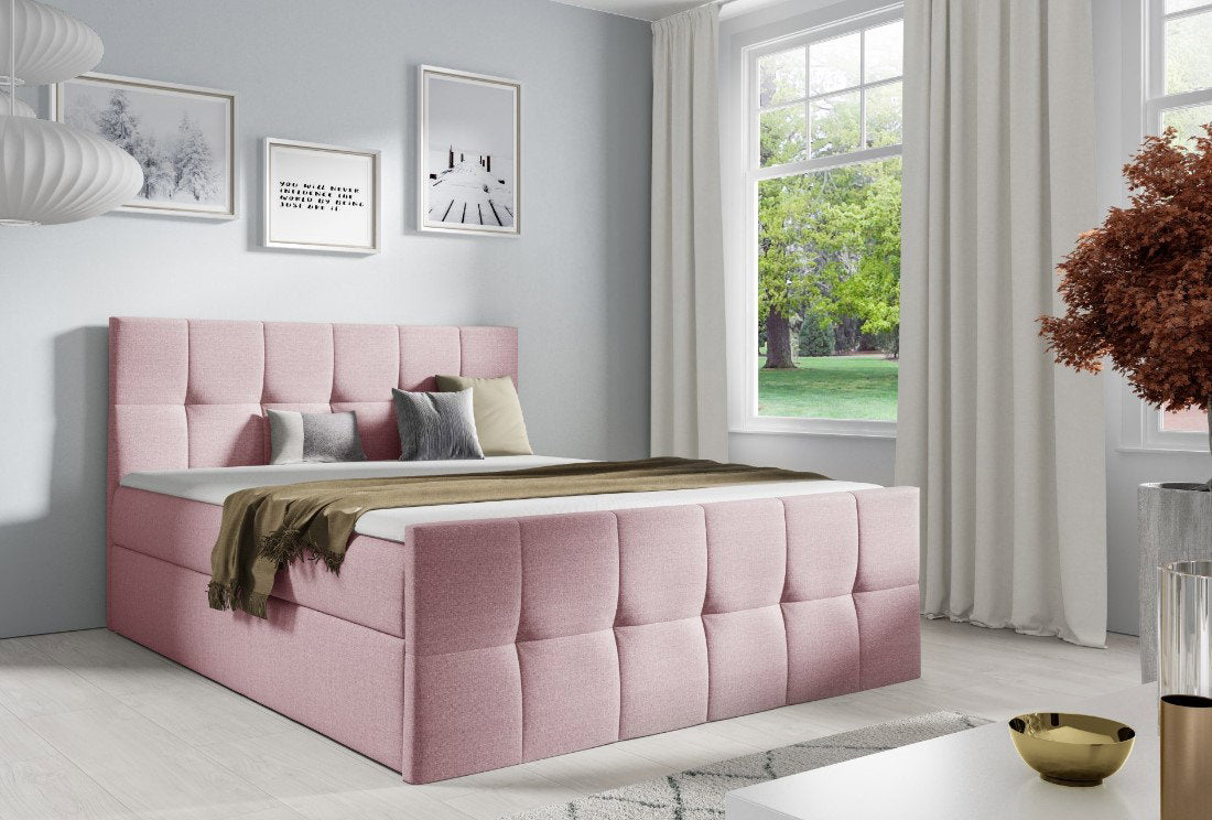 Επενδυμένο κρεβάτι Charlotte-Roz-160 x 200