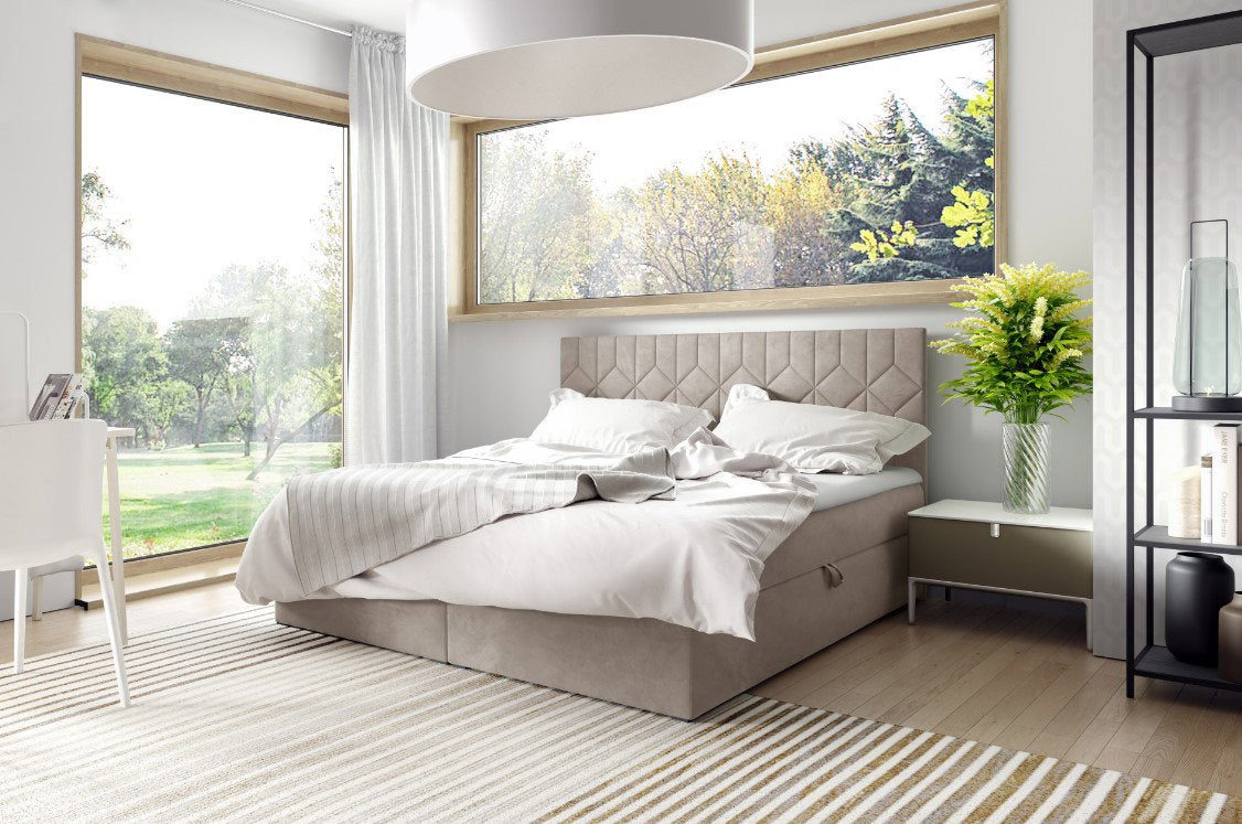 Επενδυμένο κρεβάτι Box 5-Mpez-120 x 200