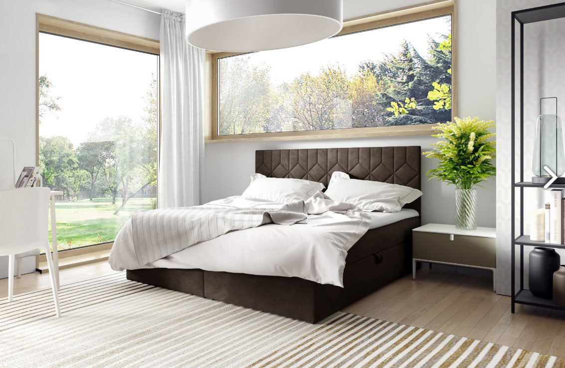 Επενδυμένο κρεβάτι Box 5-Kafe-140 x 200