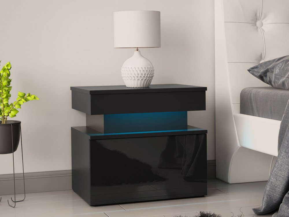 Κομοδίνο Glossa 1S με LED