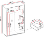 Ντουλάπα Qubic 3D1S Τρίφυλλη