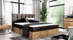 Επενδυμένο κρεβάτι Wood 1-140 x 200-Mauro
