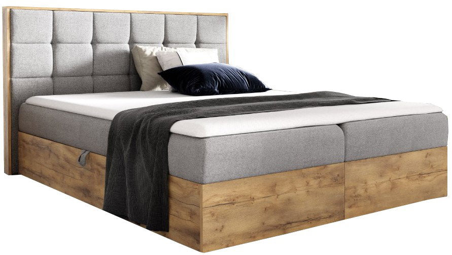 Επενδυμένο κρεβάτι Wood 1-180 x 200-Gkri