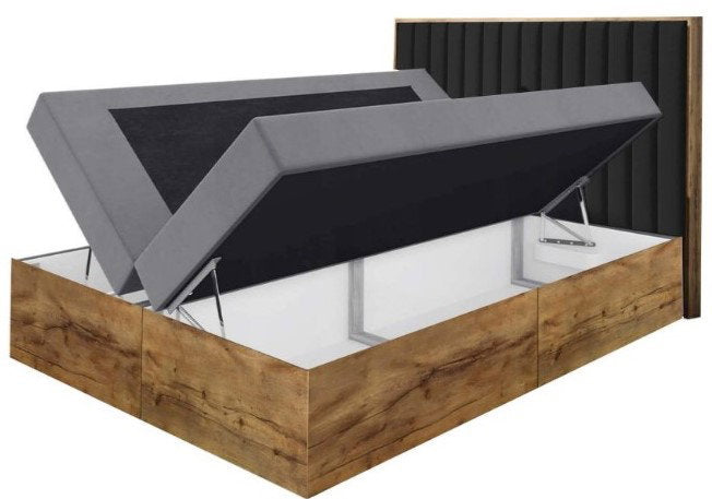 Επενδυμένο κρεβάτι Wood 4