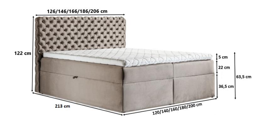 Επενδυμένο κρεβάτι Chesterfield