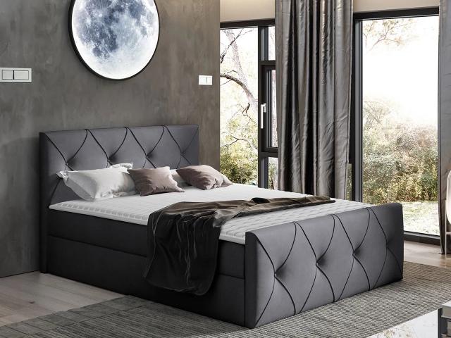 Επενδυμένο κρεβάτι Crystal lux-Gkri-160 x 200