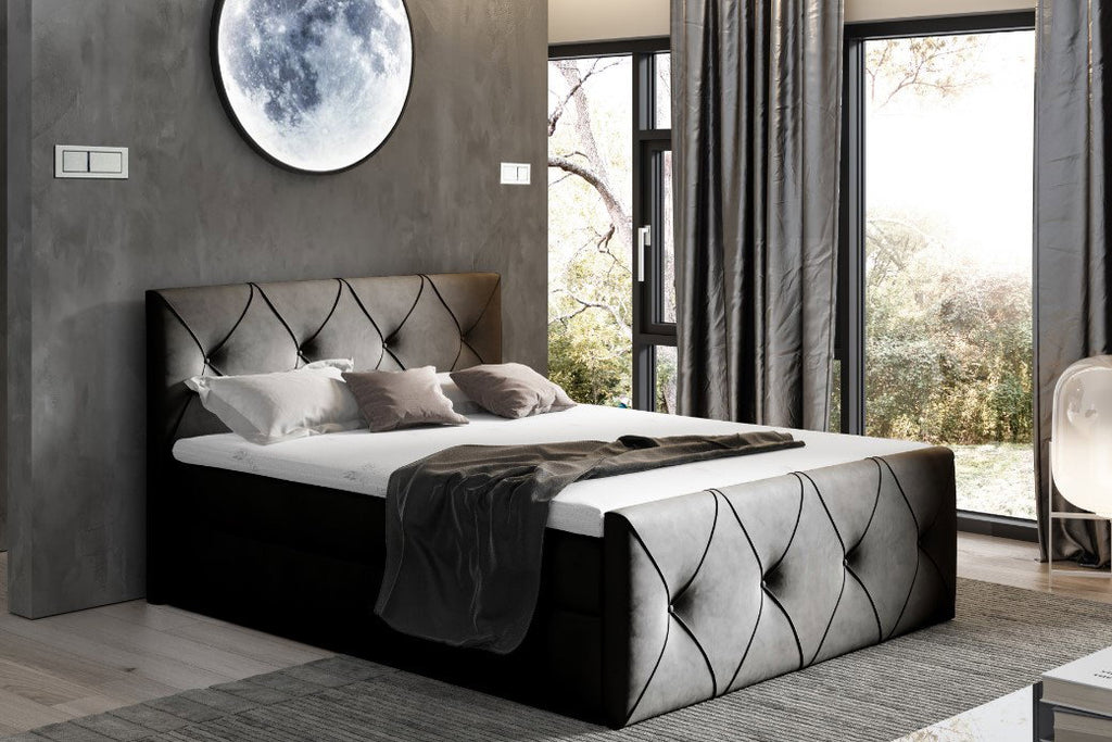 Επενδυμένο κρεβάτι Crystal lux-Mauro-200 x 200