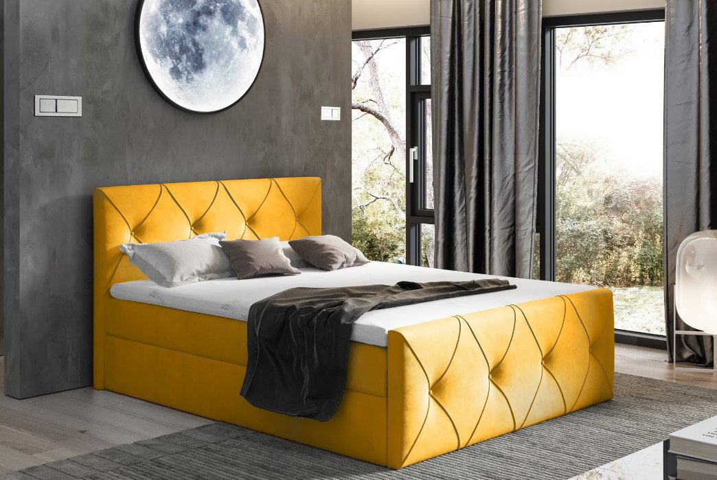 Επενδυμένο κρεβάτι Crystal lux-Kitrino-140 x 200