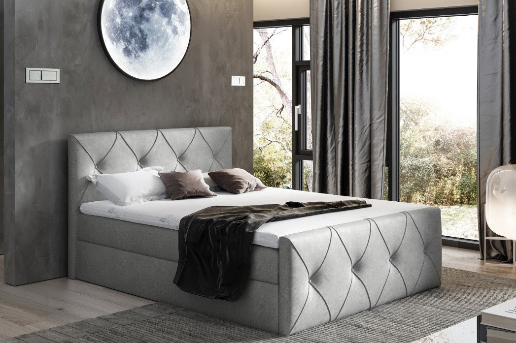 Επενδυμένο κρεβάτι Crystal lux