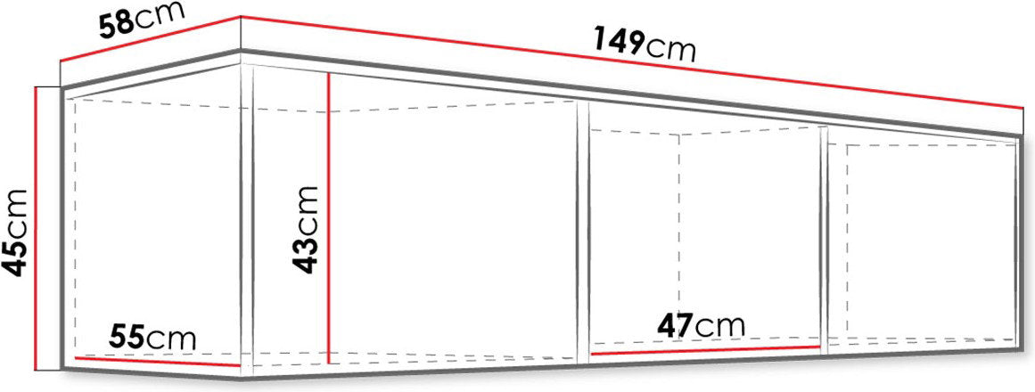 Πατάρι Τρίφυλλης Ντουλάπας Kos 3D
