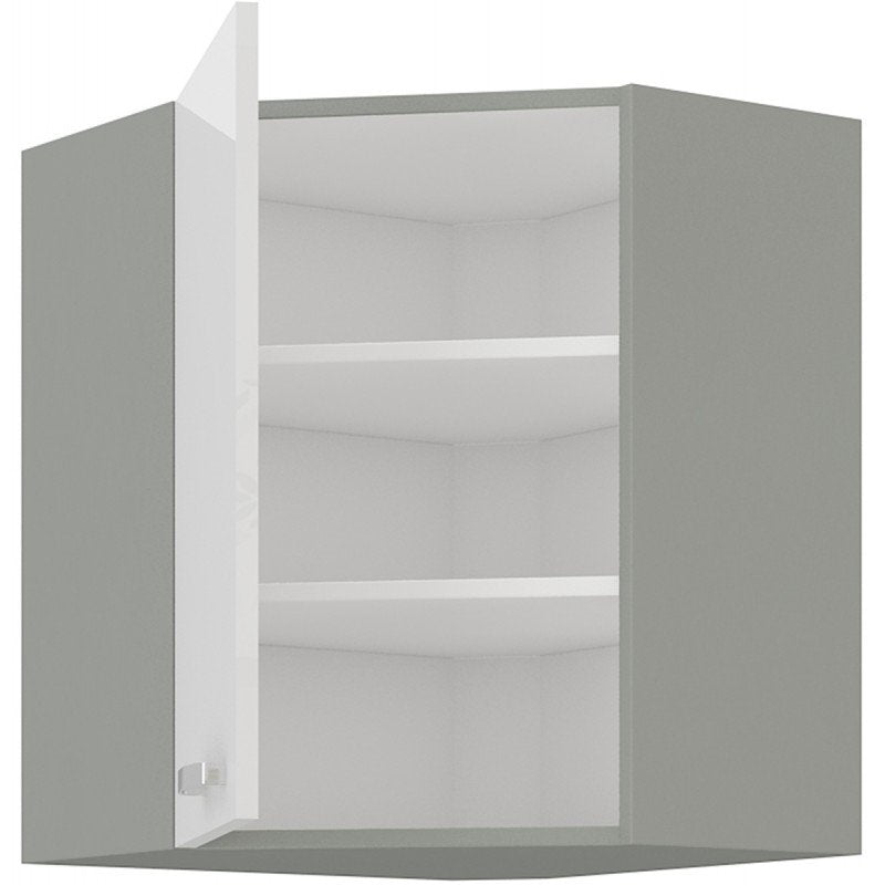 Επίτοιχο γωνιακό ντουλάπι Ingrid 60x60-Leuko