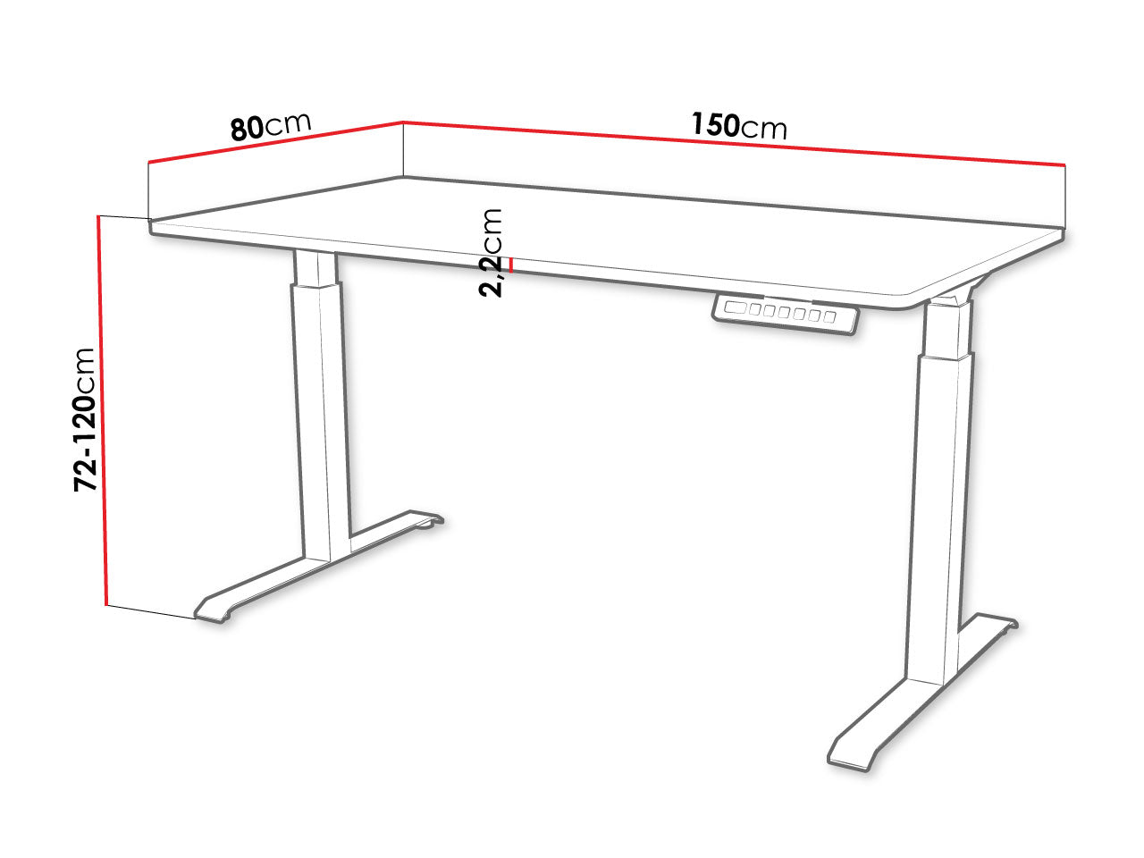 Γραφείο Moon Long 150
