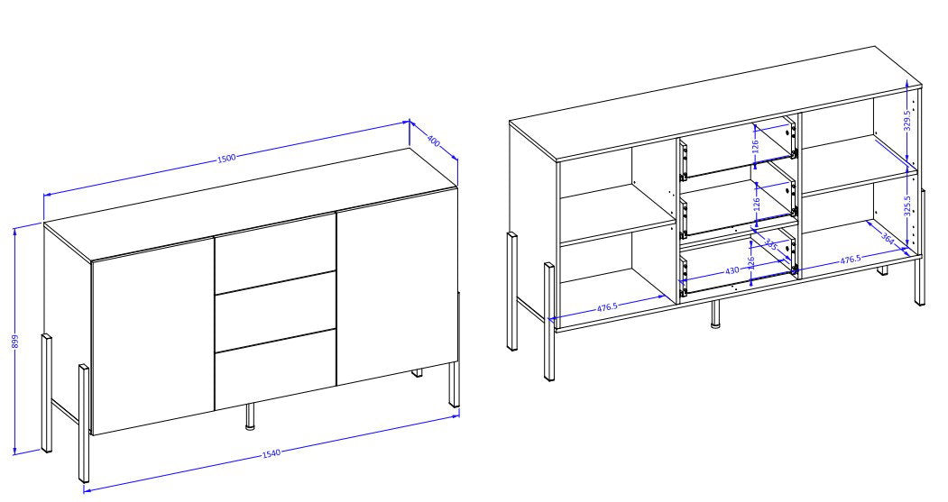 Μπουφές Plum 2D3D mini-Leuko
