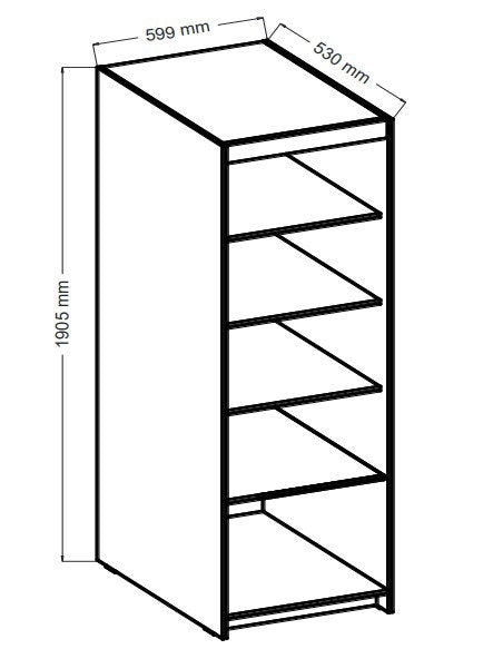 Ντουλάπα Ester 1D3S-Lefkas Oak