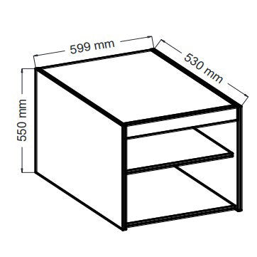 Πατάρι για την ντουλάπα Ester 1D3S-Sonoma Oak