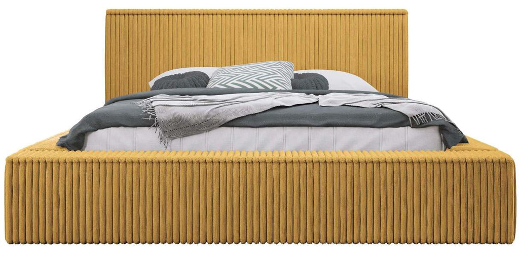 Επενδυμένο κρεβάτι Plexi-Moustardi-140 x 200