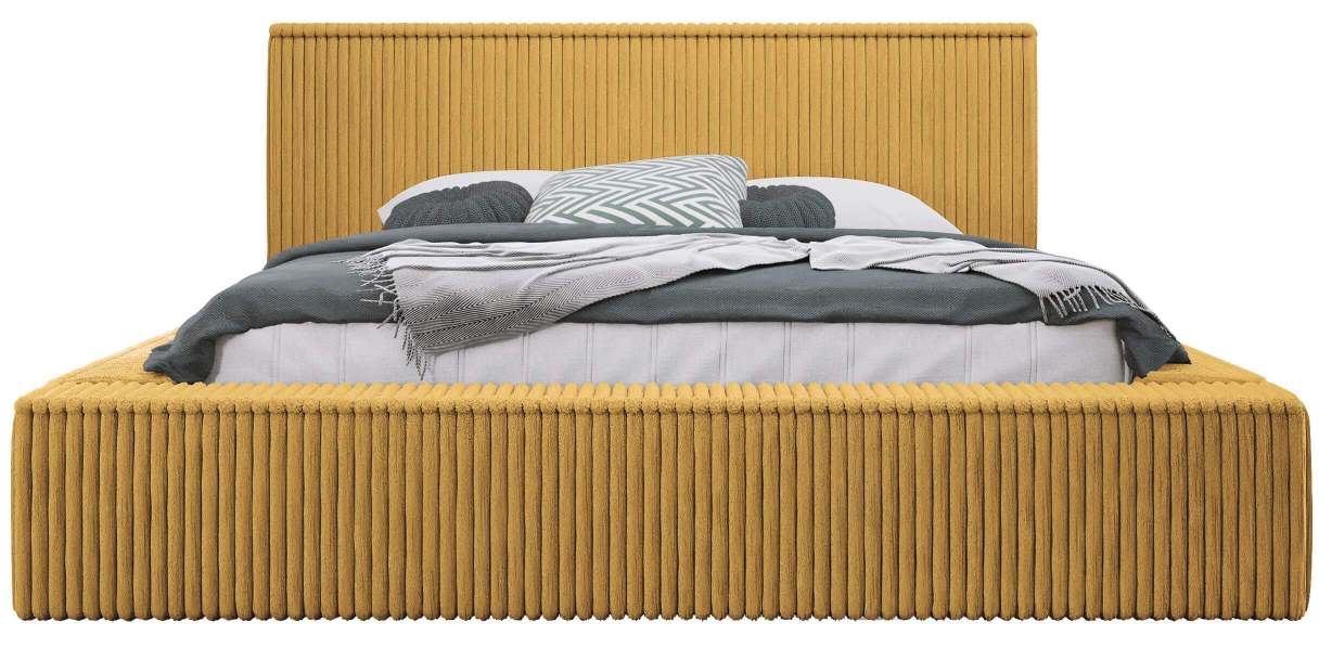 Επενδυμένο κρεβάτι Plexi-Moustardi-140 x 200