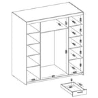 Ντουλάπα Ester 4D6S τετράφυλλη