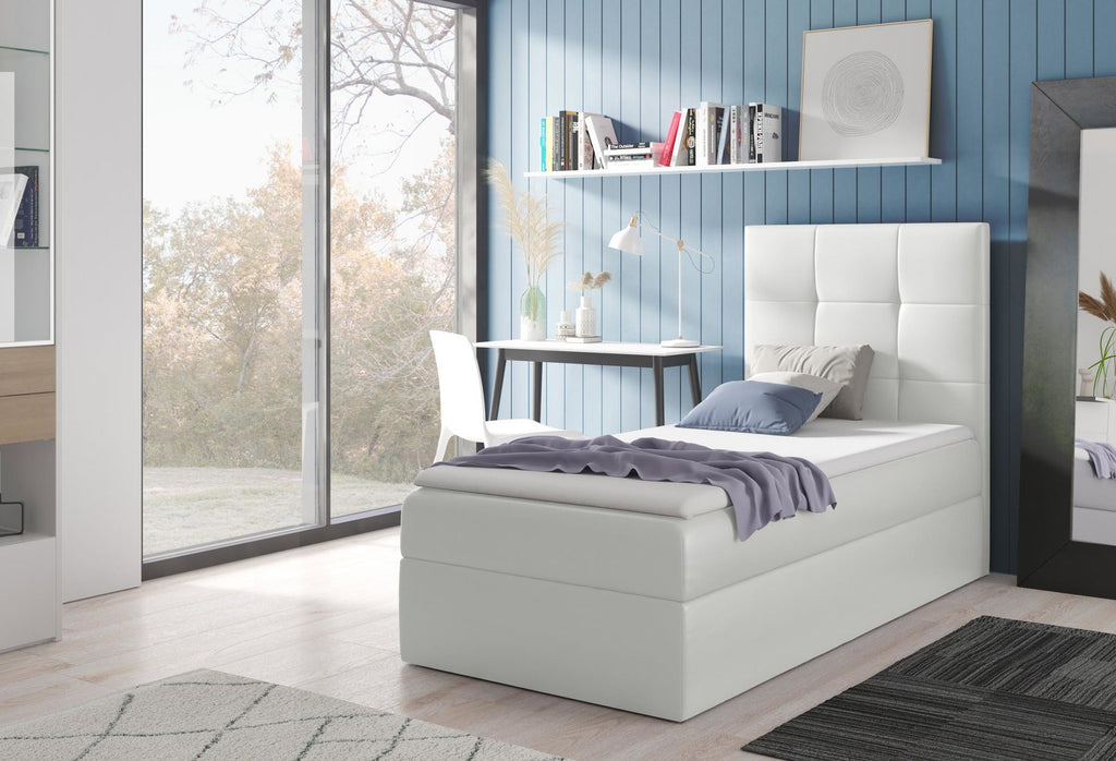 Επενδυμένο κρεβάτι Mini 2-Leuko-100 x 200-Aristera