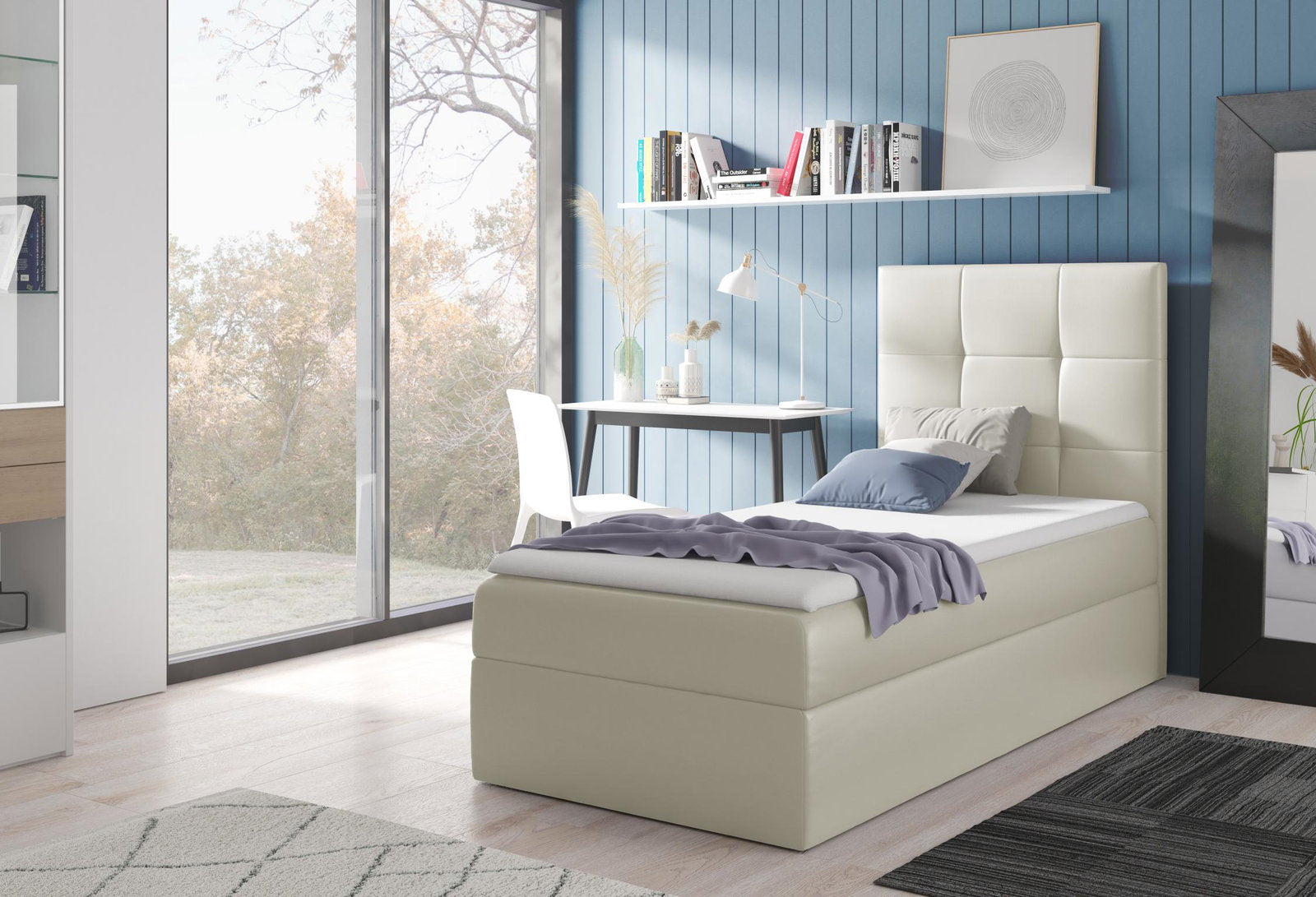 Επενδυμένο κρεβάτι Mini 2-Mpez-100 x 200-Aristera