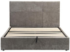 Επενδυμένο κρεβάτι Raziel-Καφέ-160x200-Lift-Storage