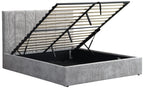 Επενδυμένο κρεβάτι Denzel-Γκρι-160x200-Lift-Storage