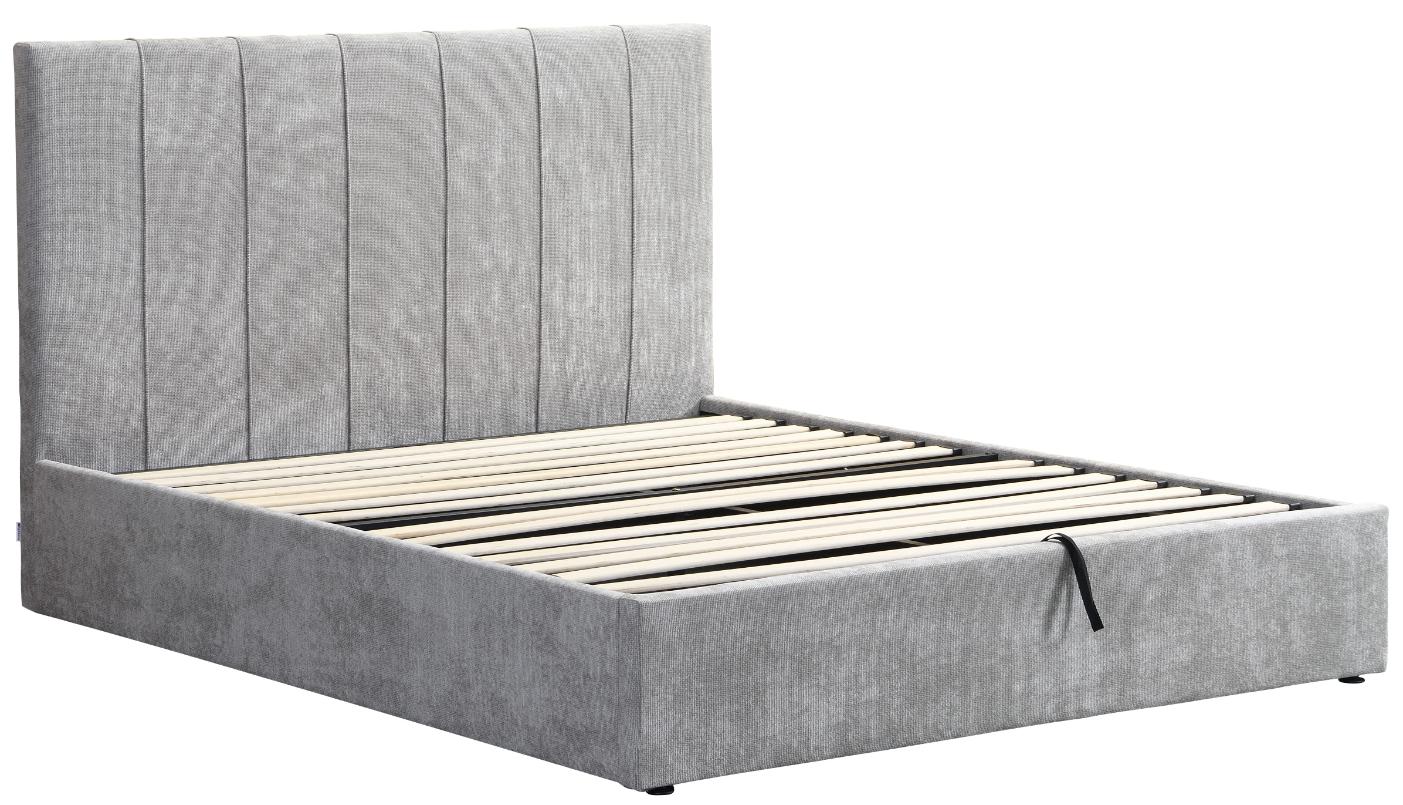 Επενδυμένο κρεβάτι Denzel-Γκρι-160x200-Lift-Storage