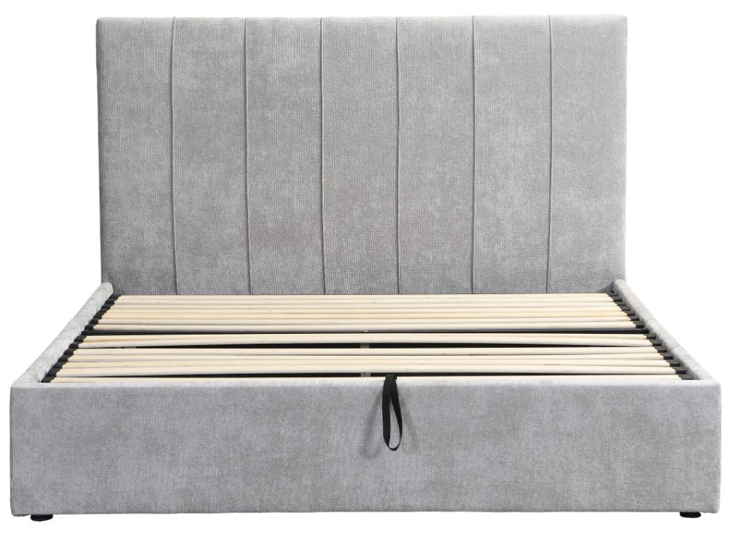 Επενδυμένο κρεβάτι Denzel-Γκρι-160x200-Lift-Storage