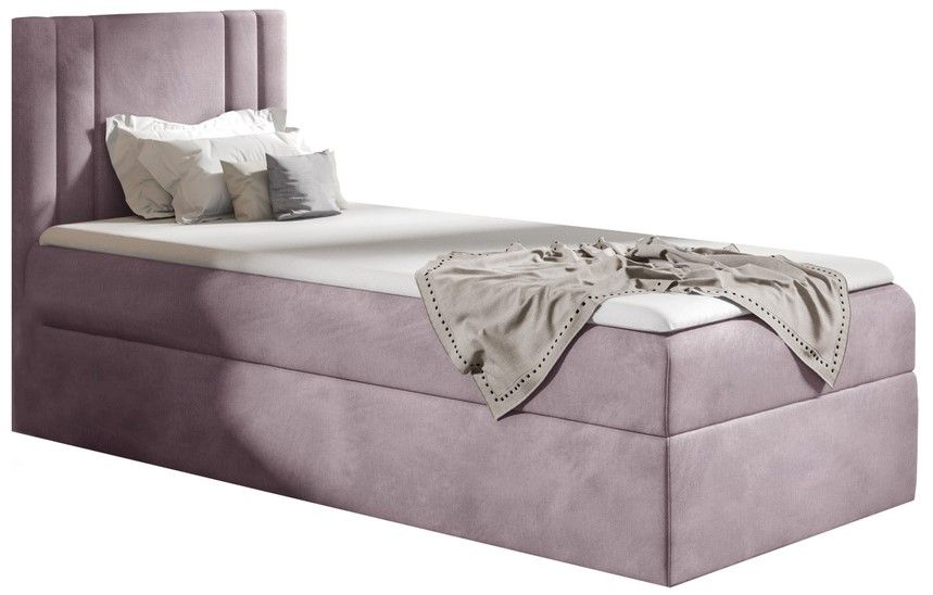 Επενδυμένο κρεβάτι Carmen Mini-Roz-80 x 200-Deksia