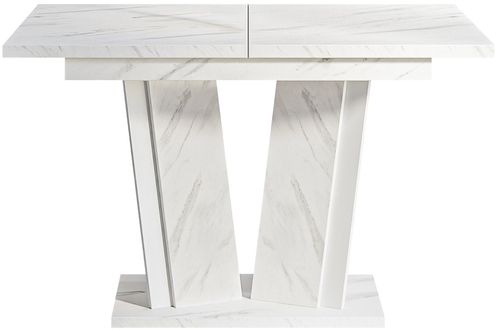 Τραπέζι Doha επεκτεινόμενο ΙΙ-leuko marmaro -leuko gualistero