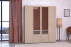 Ντουλάπα Dorm τετράφυλλη με καθρέπτη-Fusiko