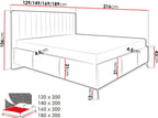 Επενδυμένο κρεβάτι Morris-Gkri Skouro-120 x 200
