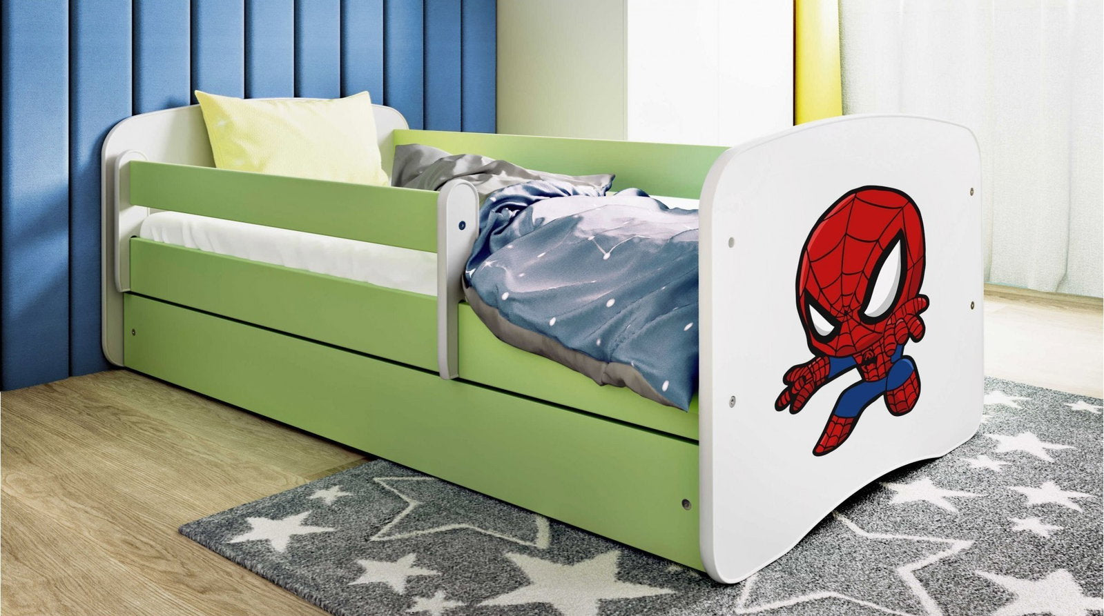 Παιδικό Κρεβάτι Babydreams Cartoon-Prasino-180 x 80-Spiderman