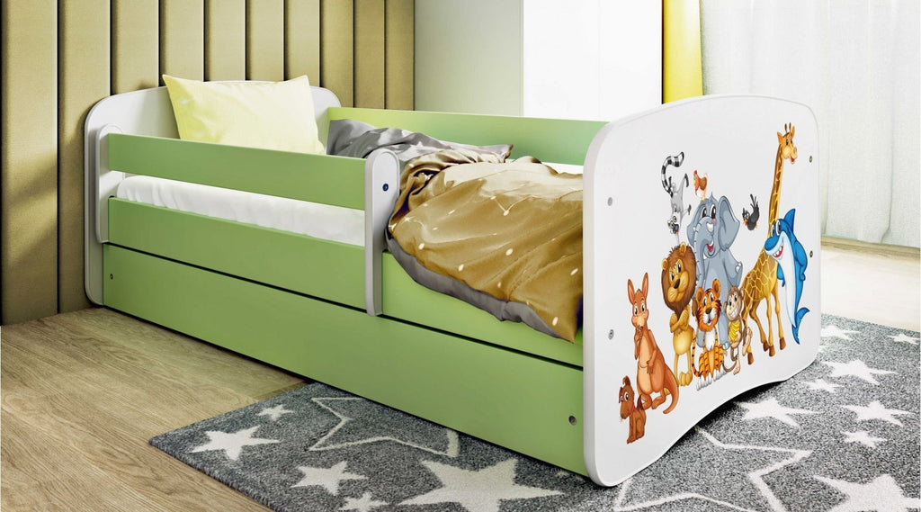 Παιδικό Κρεβάτι Babydreams Cartoon-Prasino-180 x 80-Animals