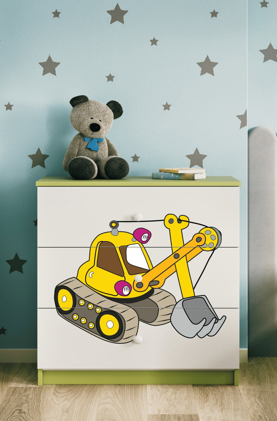 Συρταριέρα Babydreams Cartoon-Prasino-Digger
