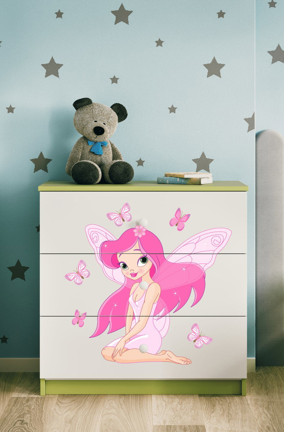 Συρταριέρα Babydreams Cartoon-Prasino-Fairy with butterflies