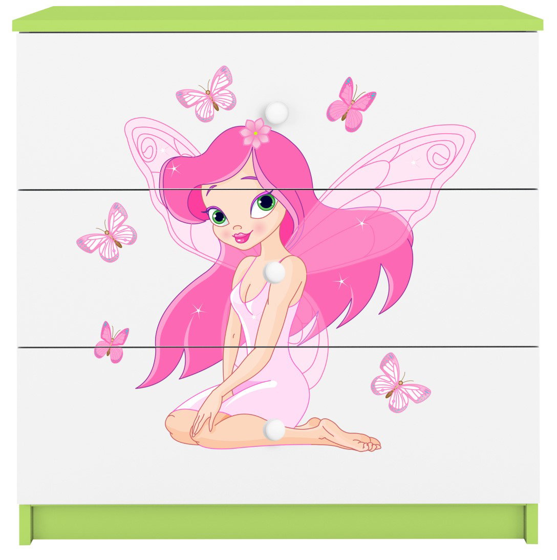 Συρταριέρα Babydreams Cartoon-Prasino-Fairy with butterflies