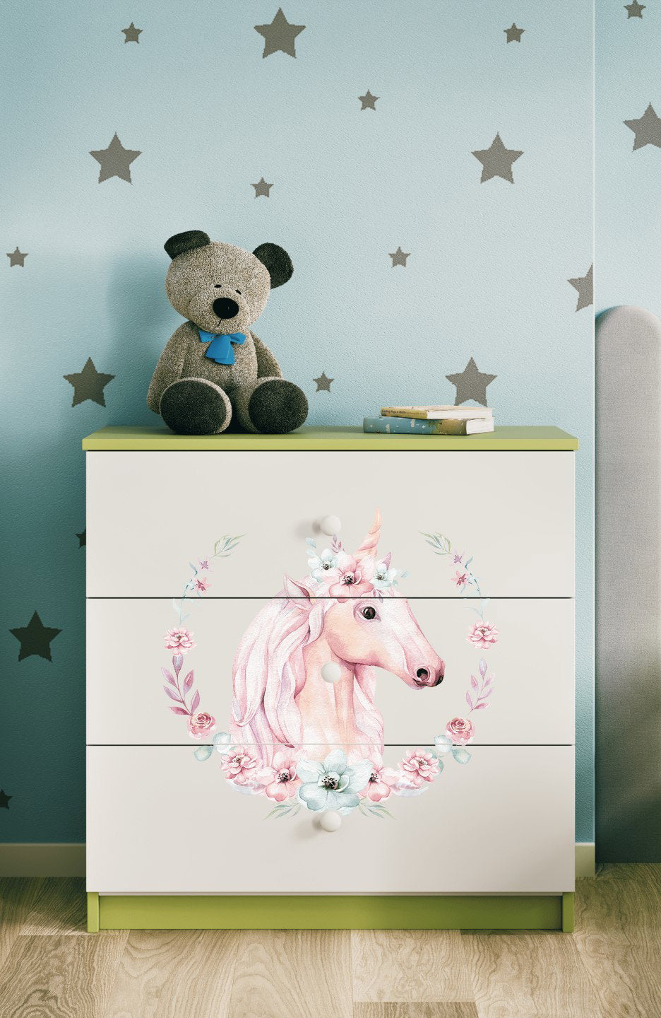 Συρταριέρα Babydreams Cartoon-Prasino-Unicorn