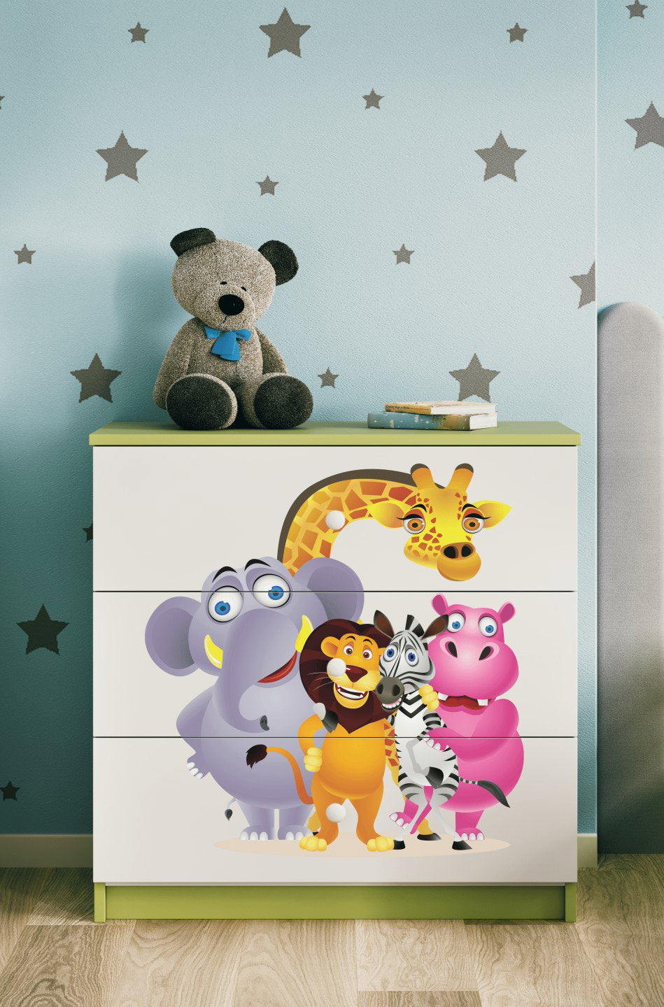 Συρταριέρα Babydreams Cartoon-Prasino-Zoo